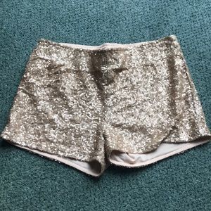 Gold sequins shorts
